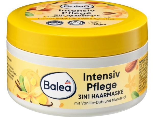 Засіб по догляду за пошкодженим та ламким волоссям Balea Intensiv Pflege 3in1 Hair Mask 300мл 4066447237443