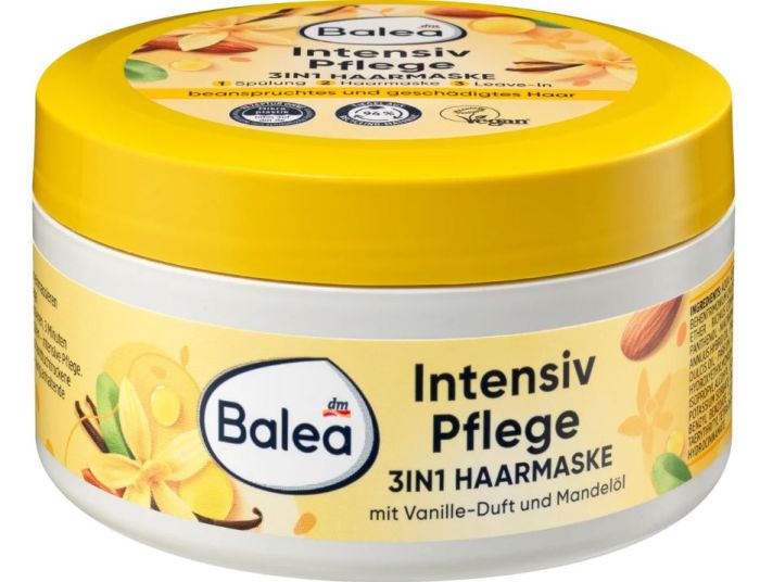 Засіб по догляду за пошкодженим та ламким волоссям Balea Intensiv Pflege 3in1 Hair Mask 300мл 4066447237443