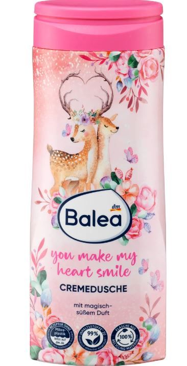 Гель для душа Balea Cremedusche You Make My Heart Smile 300мл. Германия 4066447429145