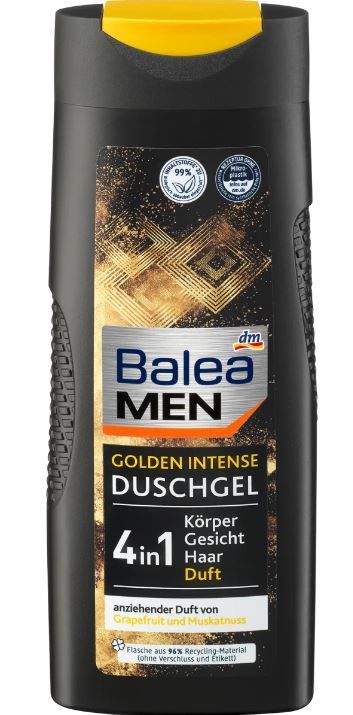 Гель для душу Balea Men Golden Intense 4в1 300 мл. Німеччина 4066447231526