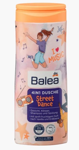 Гель для душу Balea Street Dance 4in1 300мл. Німеччина 406644710169