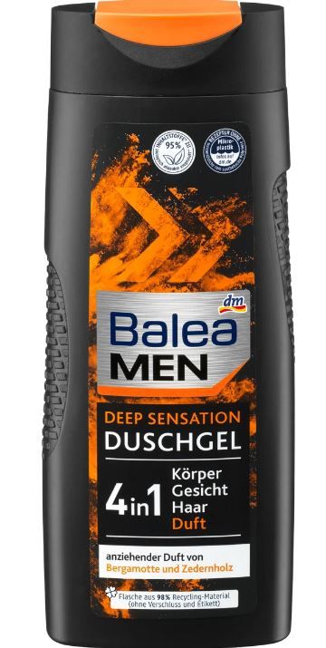 Гель для душу Balea Men Deep Sensation 4in1 300мл. Німеччина 4066447349337