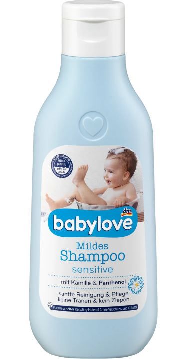 Шампунь для волос детский Babylove Shampoo mild Sensitive 250мл. Германия 4066447256703