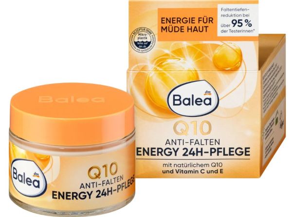 Крем для лица против морщин Balea Q10 Anti-Falten Energy 24H-Pflege 50мл Германия 4066447429350