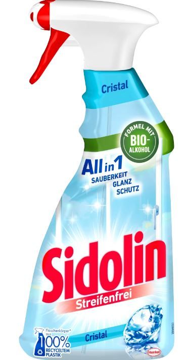 Засіб для миття вікон і скла Sidolin Crista 500мл. Henkel Німеччина 4015000969734