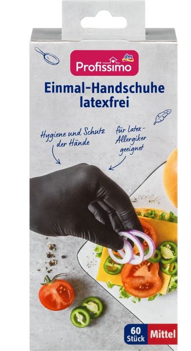 Рукавички безлатексні від вологи та запахів Profissimo Eimal-Handschuhe latexfrei 60шт Німеччина 4066447087888