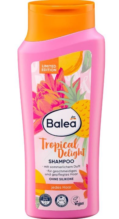 Шампунь Balea Tropical Delight для эластичности и блеска волос 300мл Германия 4066447591309