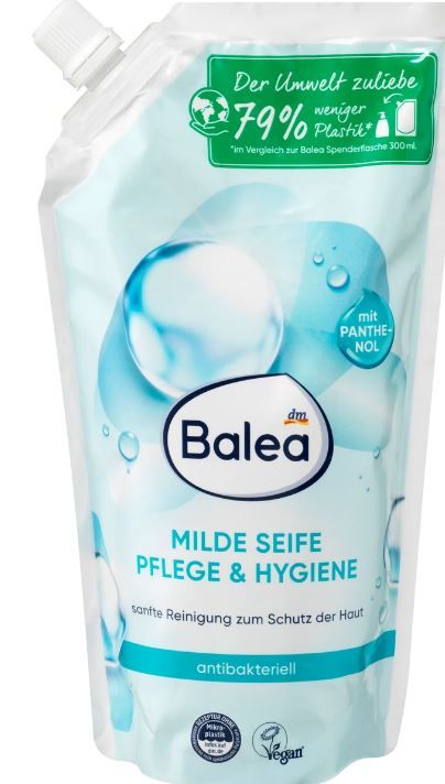 Рідке крем-мило для рук(запаска) Balea Seife Pflege &amp; Hygiene Antibakteriell 500мл 4066447377101
