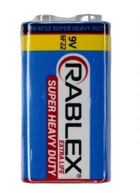 Батарейка крона RABLEX Super Heavy Duty солева 9V 6F22 9V 1526