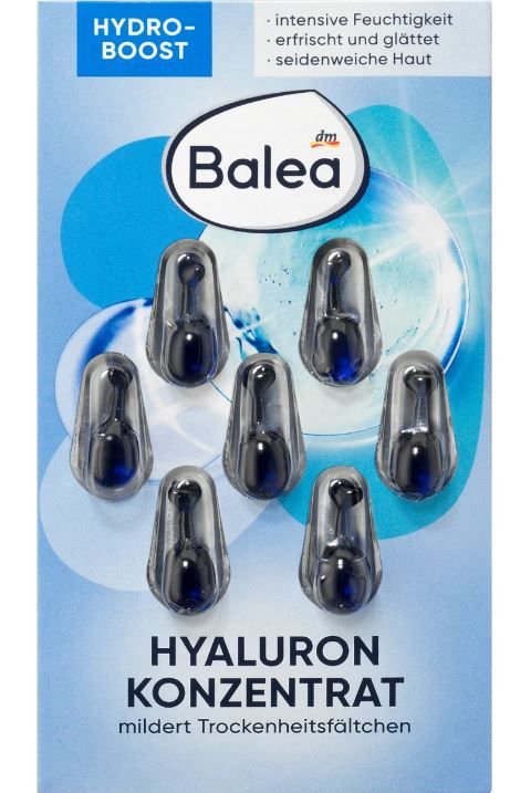 Капсули для обличчя проти зморшок Balea Hyaluron Konzentrat ліфтінг-концентрат 7шт. 4066447245516