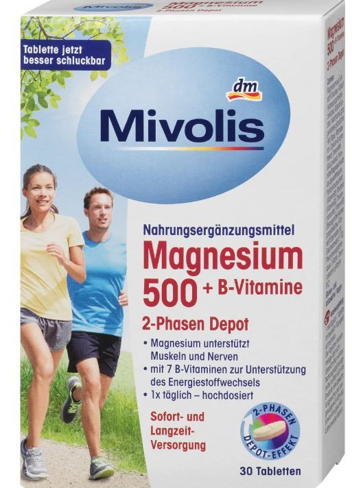 Витаминный комплекс Mivolis Magnesium 500+ B-Vitamine 30шт. 4058172921933
