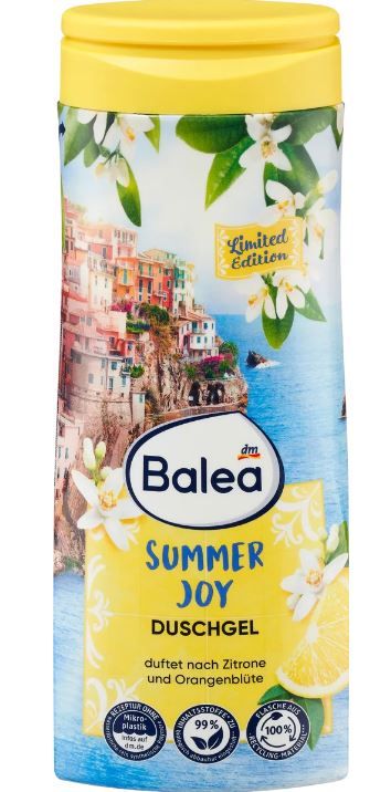 Гель для душу Balea Summer Joy для чутливої ??шкіри лимон апельсин 300мл Німеччина 4066447668063