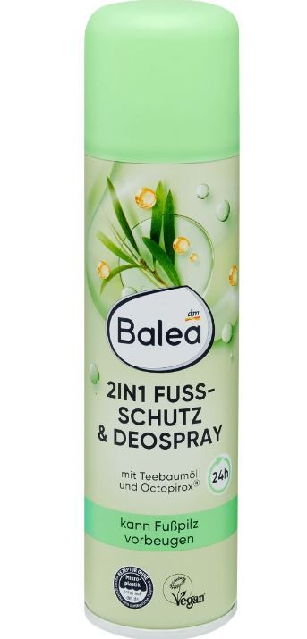 Дезодерант для ніг Balea 2in1 Fuss-Schutz &amp; Deospray аерозоль 200мл Німеччина 4066447438413