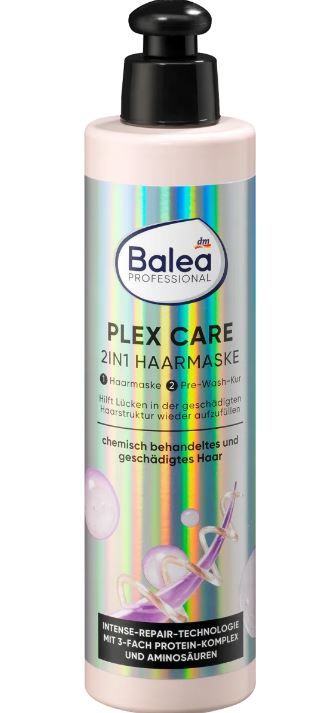 Маска для волосся Balea Plex Care 2в1 Professional з білками комплексу та амінокислотами 250мл. 4066447378771