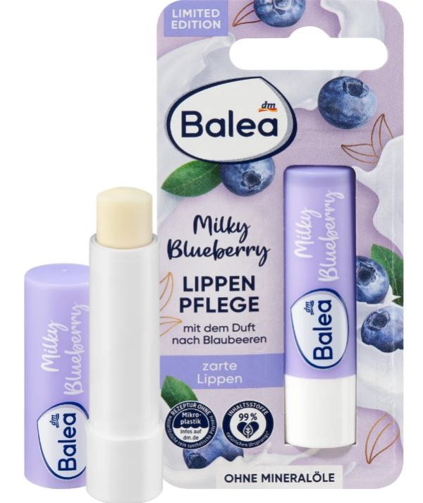 Бальзам для губ Denkmit Balea Lippenpflege Milky Blueberry 4.8г. 4066447675108