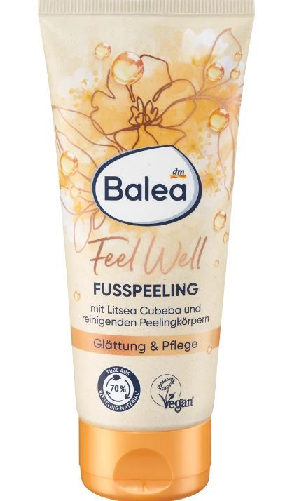 Крем-пілінг для ніг Balea Fu?peeling Feel Well Litsea Cubeba з оліями літсею кубебу 100мл 4066447439786