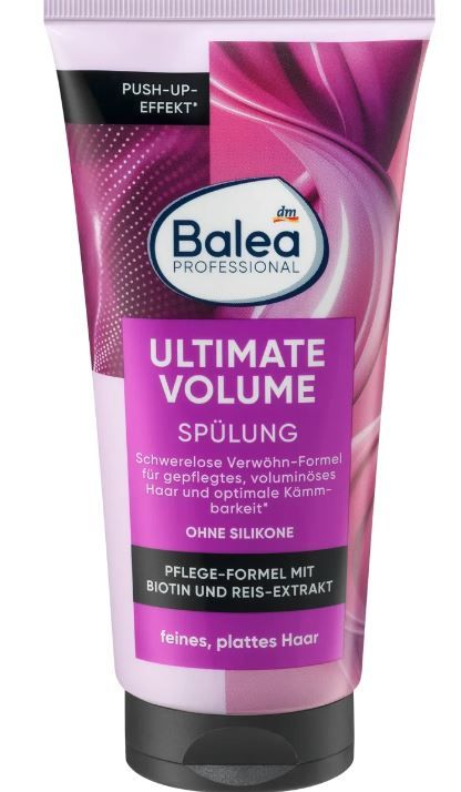 Кондиціонер для волосся Balea Ultimate Volume з біотином та екстрактом рису 200мл 4066447241082