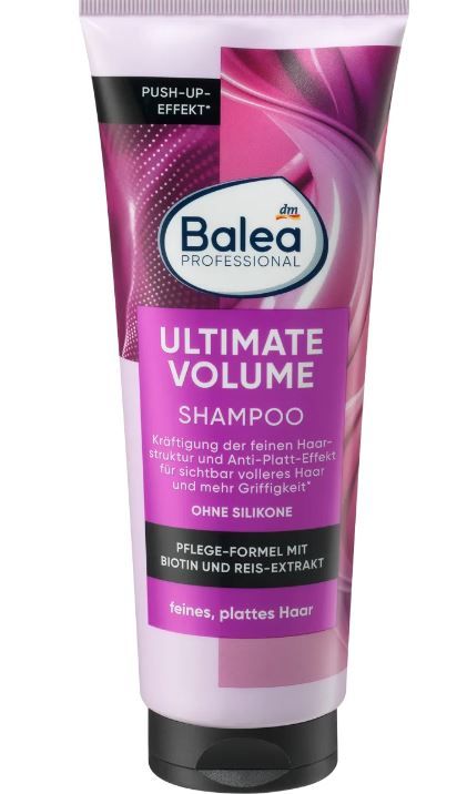 Шампунь для волос Balea Ultimate Volume для обьема с биотином и экстрактом риса 250мл. 4066447241235