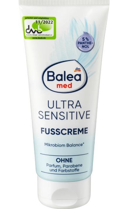 Крем для ніг Balea Med Ultra Sensitive для чутливої ??шкіри з лінолевою кислотою 100мл 4066447078534