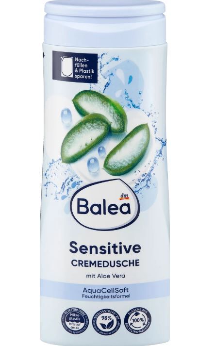 Гель для душу Balea Cremedusche Sensitive із алое віра 300мл. Німеччина 4066447575804