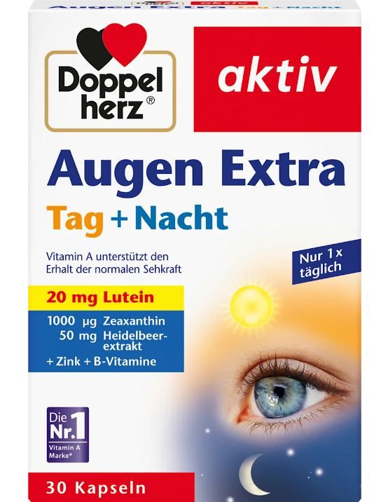 Витаминный комплекс для зрения Doppelherz Eyes Extra Day + Night 30 капсул 4009932138382