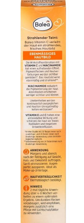 Крем для обличчя Balea Vitamin C Dunkle Flecken Aufheller від пігментації 50мл Німеччина 4066447240375