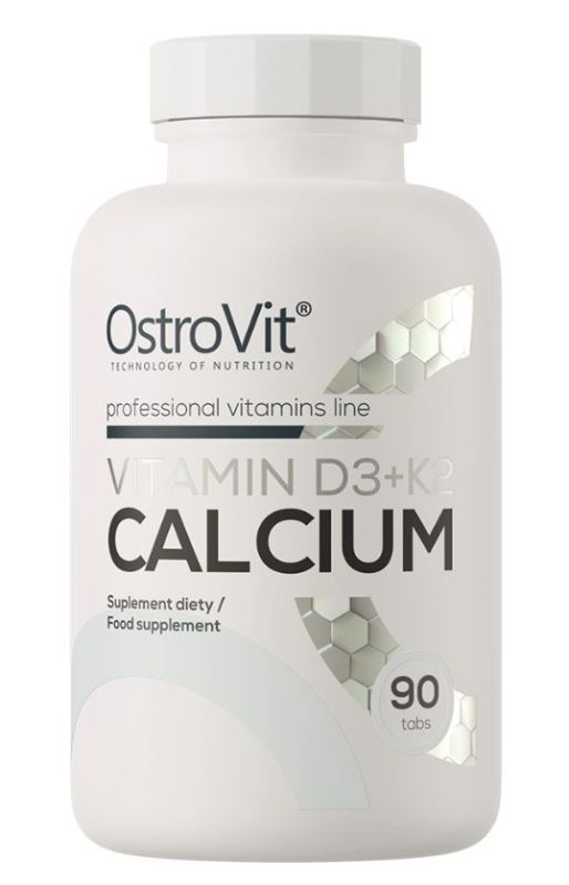 Вітамінний комплекс OstroVit D3+K2+ Кальцій 90 таблеток 5902232618624