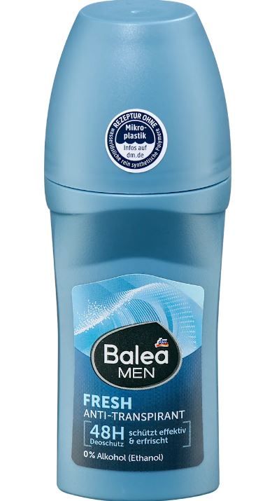 Дезодорант для чоловіків кульковий Balea Fresh 48h 50 мл 4066447750638