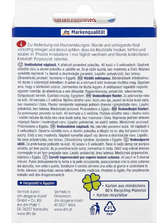 Пластир водонепроникний повітропроникний Mivolis 40шт. Німеччина 4042441017441