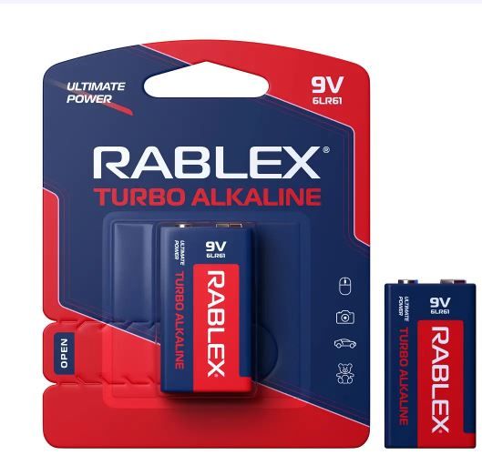 Батарейка крона Rablex 6LR61/9V Turbo Alkaline 4819840000516