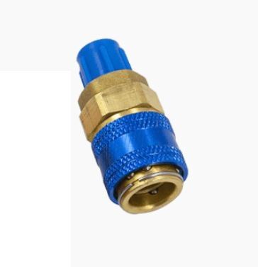 Муфта быстросъемная для заправки автокондиционеров синяя R-134a 1/4" QCR-134a