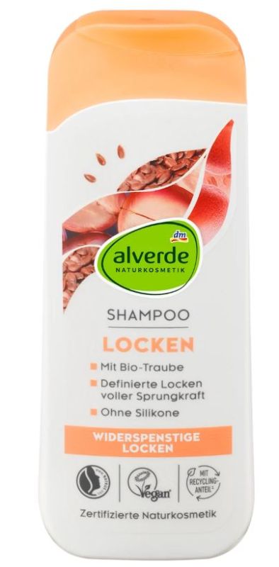 Шампунь для кучерявого волосся Alverde Curls Linse з олією льону та винограду 200мл 4066447107371