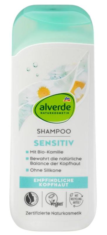 Шампунь для волосся Alverde Sensitive Organic Chamomile з екстрактом ромашки 200мл 4066447107357