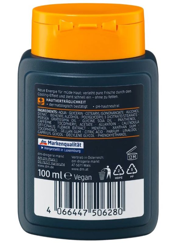 Крем для бритья Balea Men Energy с освежающим коэнзимом Q10 и кофеином 100мл 4066447506280