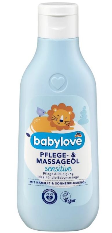 Олія дитяча Balea Babylove Pflege по догляду за шкірою немовлят з олією ромашки та соняшника 4066447709926