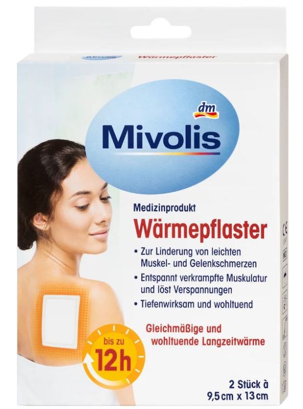 Зігрівальні пластирі Mivolis Warmepflaster 2 шт. 9,5х13см 4042441017380