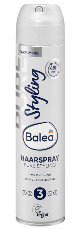 Лак для волосся Balea Pure Styling -3 з УФ-фільтром та пантенолом Німеччина 4066447376715