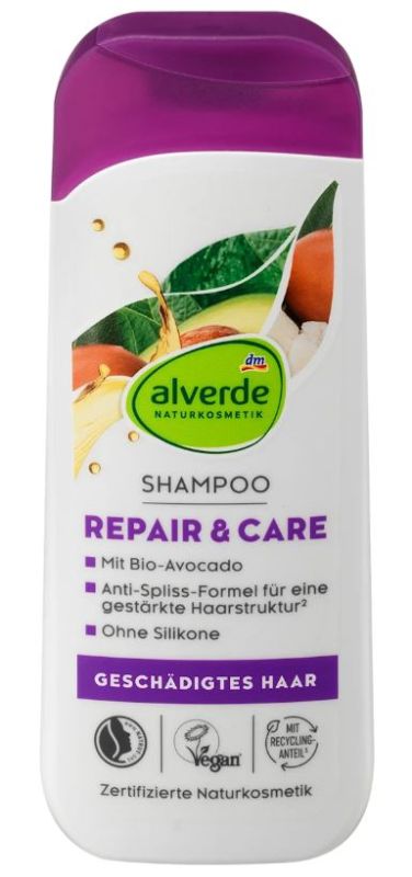 Шампунь для пошкодженого волосся Alverde Avocado Sheabutter авокадо та масло ши 200мл 4066447330915