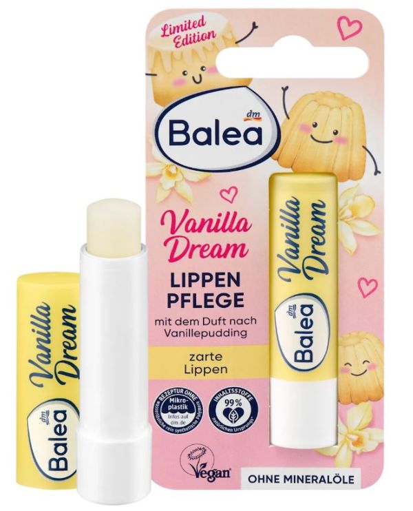 Бальзам для губ Denkmit Balea Vanilla Dream з олією ши та кокосовою олією 4.8г. 4066447874563
