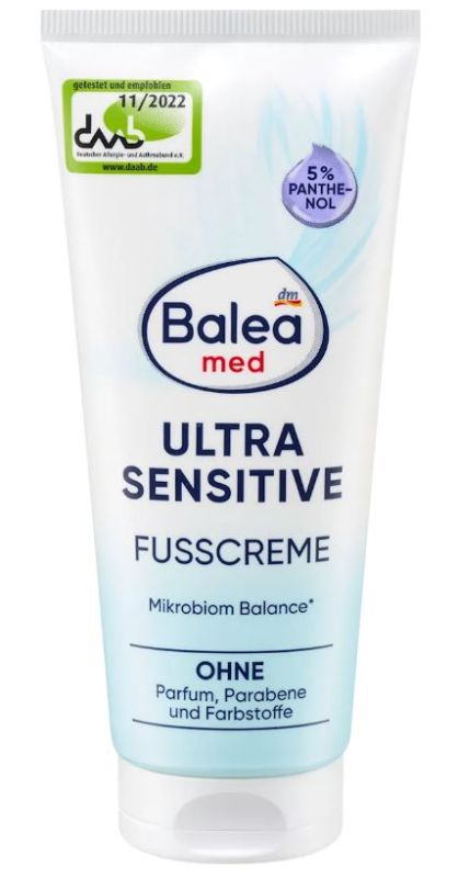 Крем для ног Balea Ultra Sensitive пантенол глицерин и аллантоин 100мл Германия 4066447440010