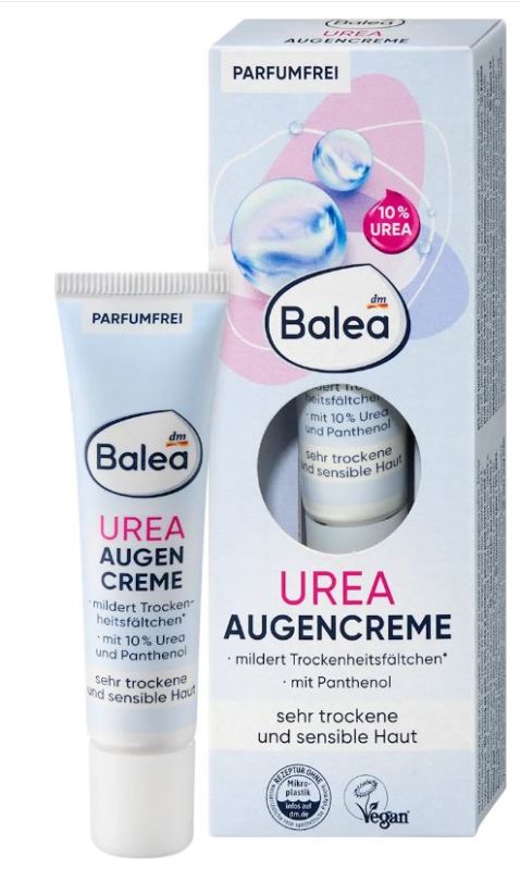 Крем для повік проти зморшок зволожуючий Balea Augencreme Urea 10% сечовини та пантенолом 15мл. 4067796248661