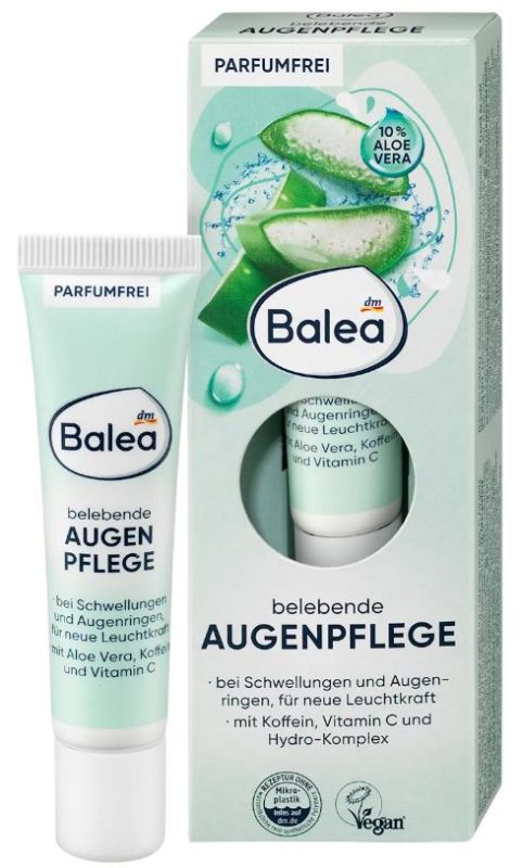Крем для повік проти набряклості Balea Augencreme Belebende кофеїн вітамін С 15мл. 4066447382020
