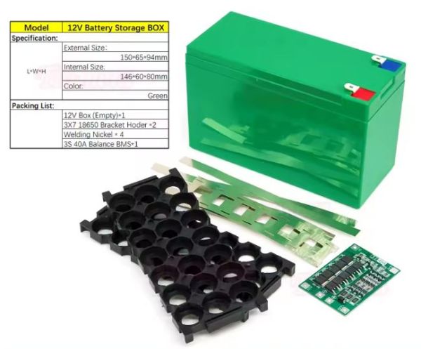 Комплект для складання Li-ion акумулятора 12V 7A під Lion 21x18650 DIY21x18650_Green