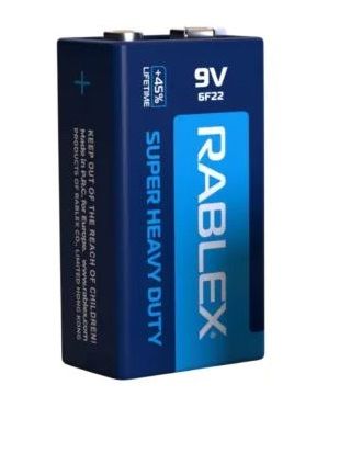 Батарейка крона Rablex Super Heavy Duty сольова 9V 6F22 9V 6791